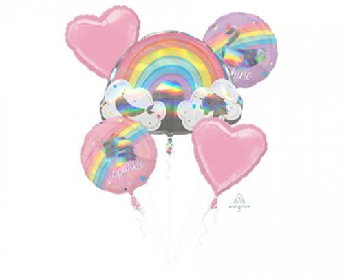Bouquet Magical Rainbow Unicorn Sparkle - Pack of 5