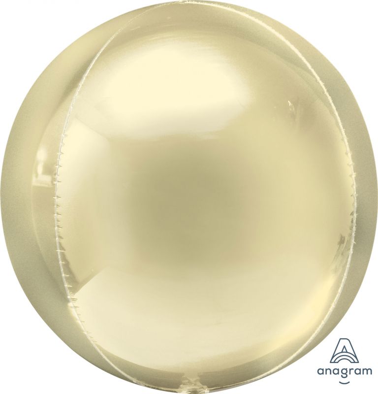 Orbz XL Pastel Yellow G20 balloon, 38cm x 40cm, self-sealing foil, perfect for celebrations and party decor.