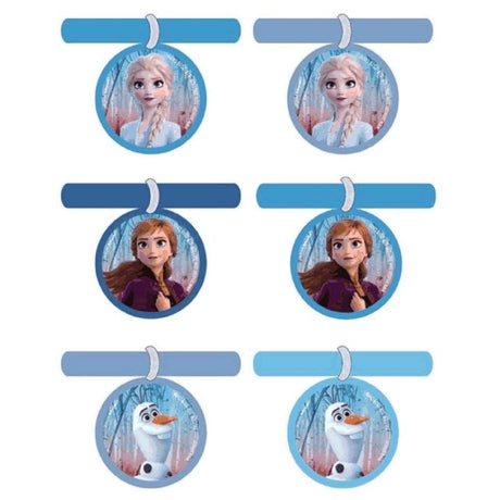 Pack of 8 Frozen 2 hair ties featuring vibrant designs inspired by Elsa and Anna, perfect for magical hairstyles.