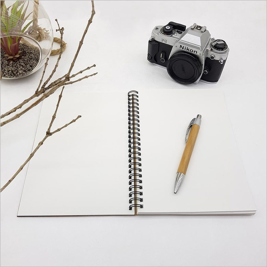 Small Bamboo Journal: Akaroa featuring a natural bamboo cover and 110 pages of eco-friendly cartridge paper for creative expression.