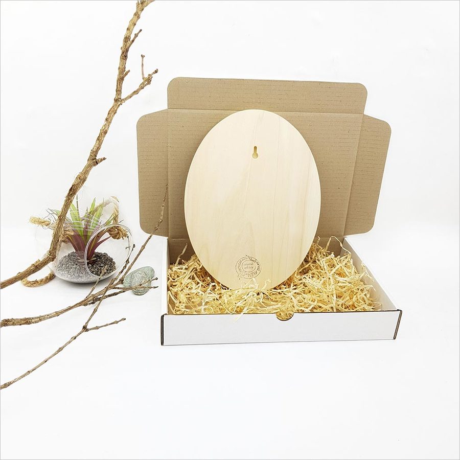 Kiwiana Wall Art - Ply Oval: Floral NZ Bird Tui
