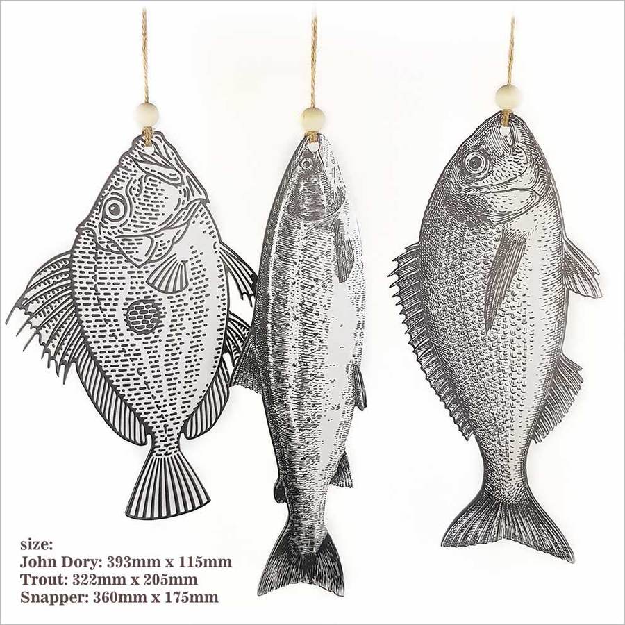 Printed Vintage Fish Set