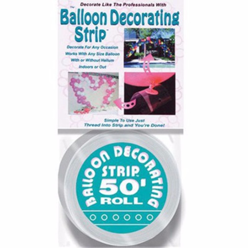 Balloon Decorating Strip 15.2m Clear Plastic