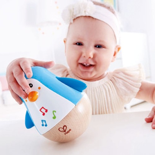 Hape - Penguin Musical Wobbler Toy