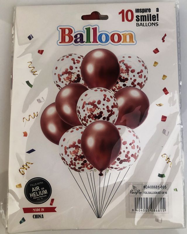 BALLOONS - Rose Gold 10pcs (12 Packs)