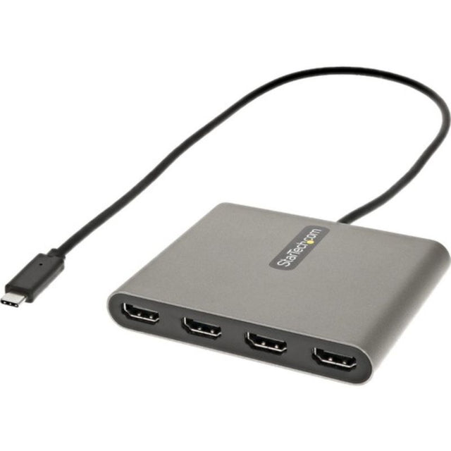 StarTech.com USB-C to HDMI Adapter connects 4 HDMI displays at 1080p for enhanced productivity and multitasking.