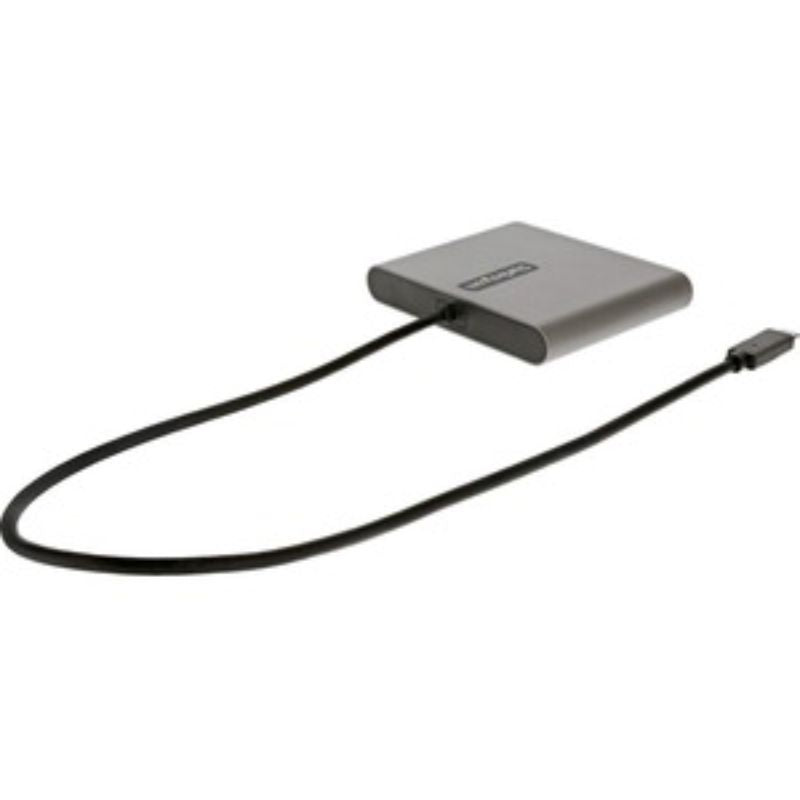 StarTech.com USB-C to HDMI adapter connects one USB-C to four 1080p HDMI displays, enhancing productivity with easy setup.