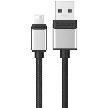 Alogic Ultra Fast Plus 1m USB-A to Lightning Cable, durable double-braided design for fast charging and data syncing.