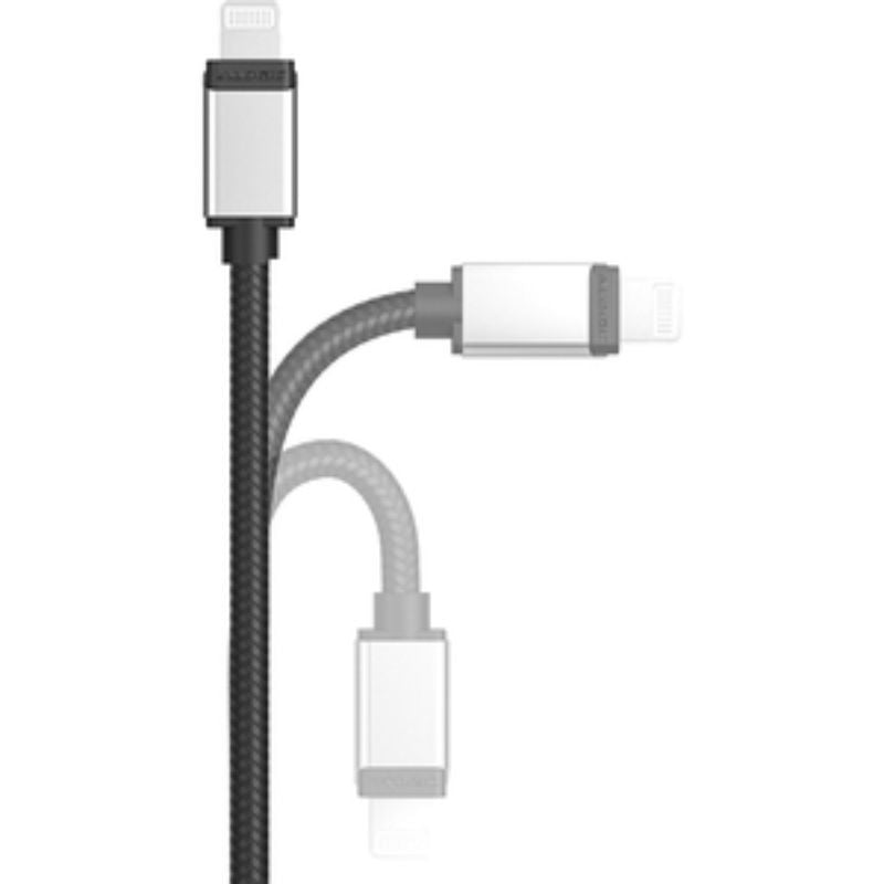 Alogic Ultra Fast Plus 1m USB-A to Lightning Cable for fast charging and data sync with durable, bendable design.