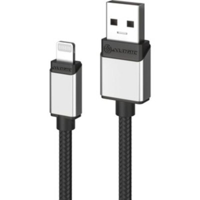 Alogic Ultra Fast Plus 1m USB-A to Lightning Cable for quick charging and syncing, featuring durable double-braided design.