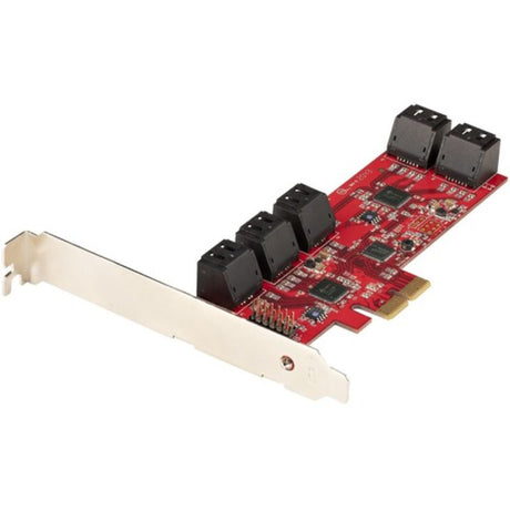 StarTech.com 10-Port PCIe SATA Card for expanding storage with up to 10 SATA III drives; ideal for gamers and professionals.