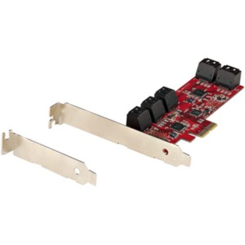 StarTech.com 10-Port PCIe SATA Card for expanding storage with 10 SATA III drives and high-performance 6Gbps speeds.