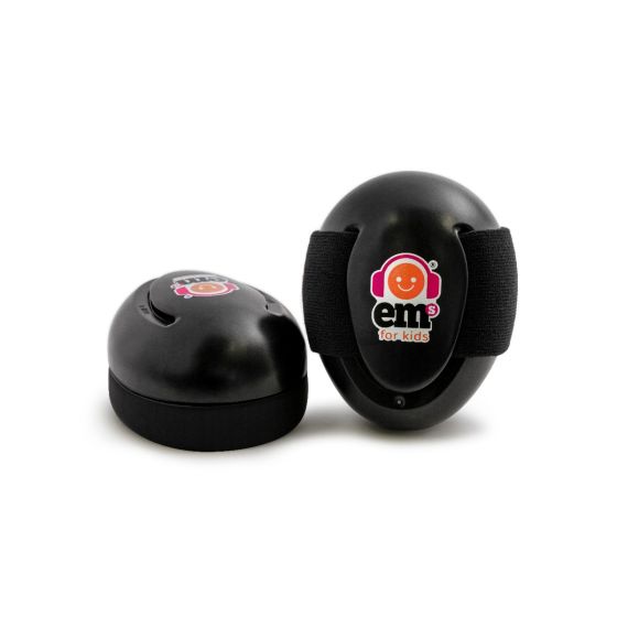Baby Earmuffs - Black/Black - Em's 4 Kids