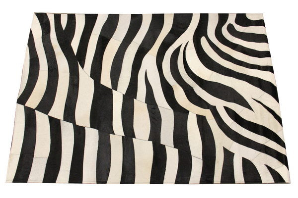 Cowhide Leather Zebra Pattern