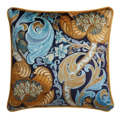 Laurence Llewelyn-Bowen - Down the Dilly Ochre/Blue 43x43cm Cushion Cover