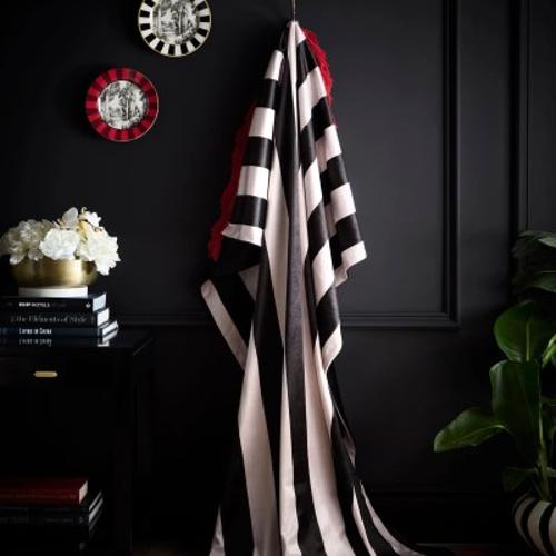 Laurence Llewelyn-Bowen - Festivo Stripe Black 130x180cm Throw
