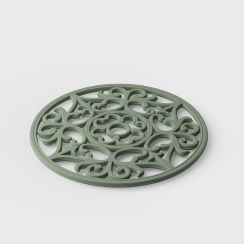 Taylors Vintage Round Silicone Trivet & Placemat - Sage