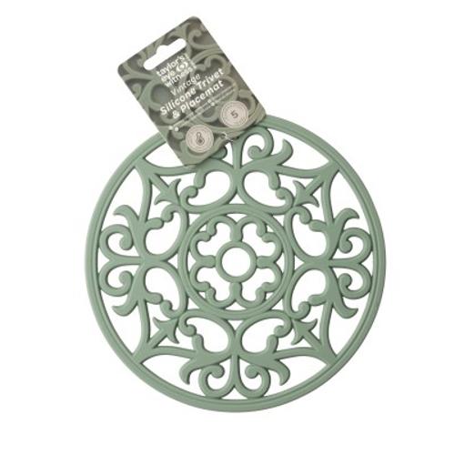 Taylors Vintage Round Silicone Trivet & Placemat - Sage