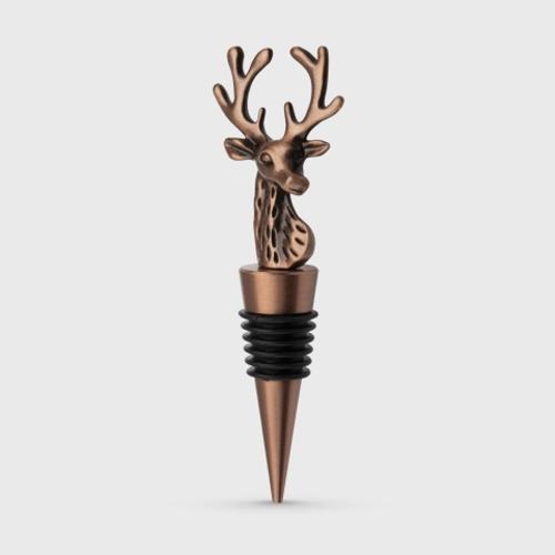 Taylors Taproom Stag Wine Stopper - Matt Copper