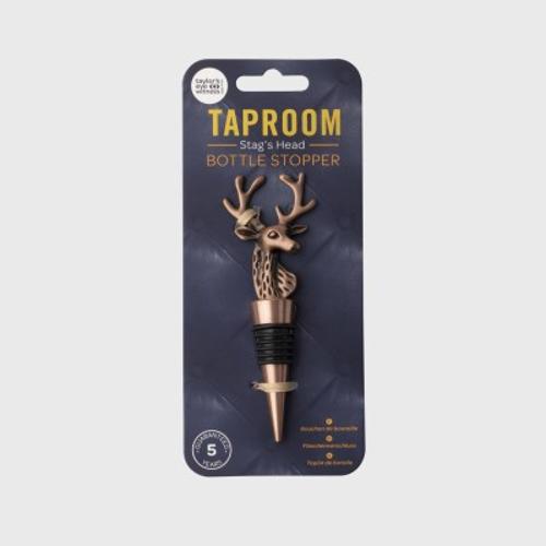 Taylors Taproom Stag Wine Stopper - Matt Copper
