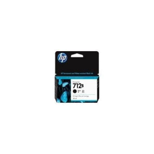 HP 712B 38-ml Black DesignJet Ink Cartridge (3ED28A)