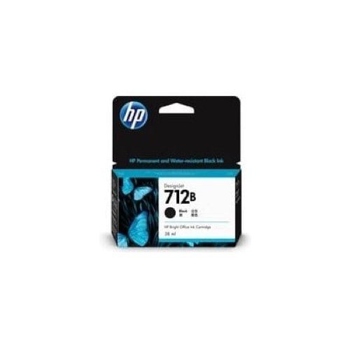 HP 712B 38-ml Black DesignJet Ink Cartridge (3ED28A)