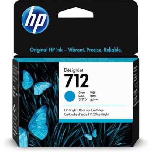 HP 712 29-ml Cyan DesignJet Ink Cartridge (3ED67A)