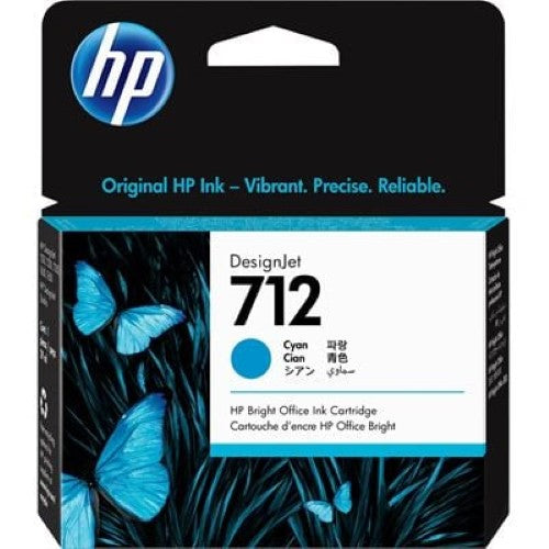 HP 712 29-ml Cyan DesignJet Ink Cartridge (3ED67A)