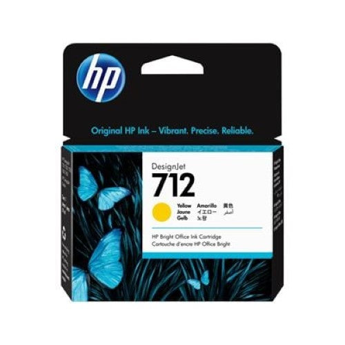 HP 712 29-ml Yellow DesignJet Ink Cartridge (3ED69A)