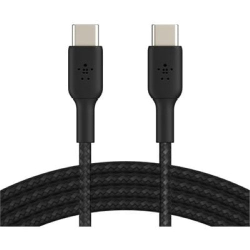 Belkin 15cm USB-C TO USB-C BOOSTCHARGE CABLE, BRAIDED, WHITE (CAB004BT0MWH)