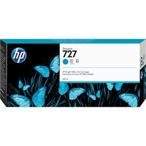 HP 727 300-ml Cyan Ink Cartridge (F9J76A)