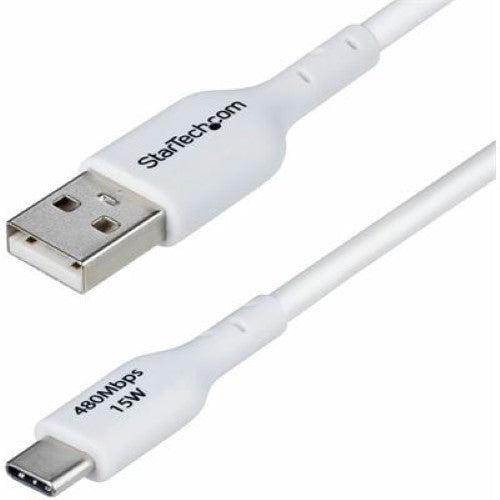 2m USB-A to USB-C Charging Cable White