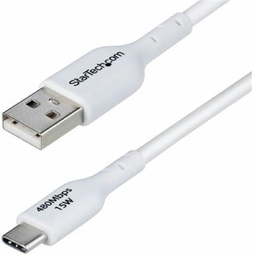 2m USB-A to USB-C Charging Cable White
