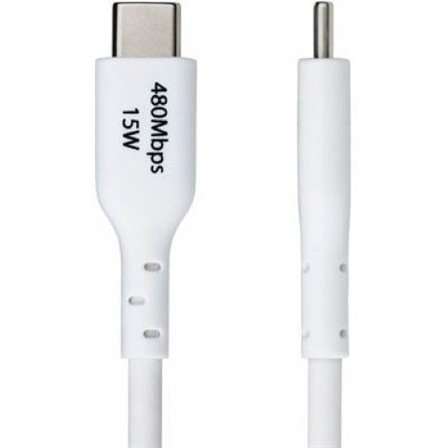 2m USB-A to USB-C Charging Cable White