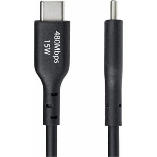 2m USB-A to USB-C Charging Cable Black