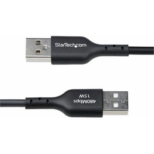 2m USB-A to USB-C Charging Cable Black