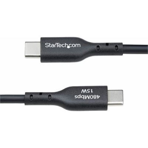 2m USB-A to USB-C Charging Cable Black