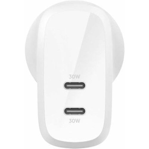 Belkin BOOSTCHARGE PRO DUAL USBC CHARGER W/ PPS (WCB010AUWH)