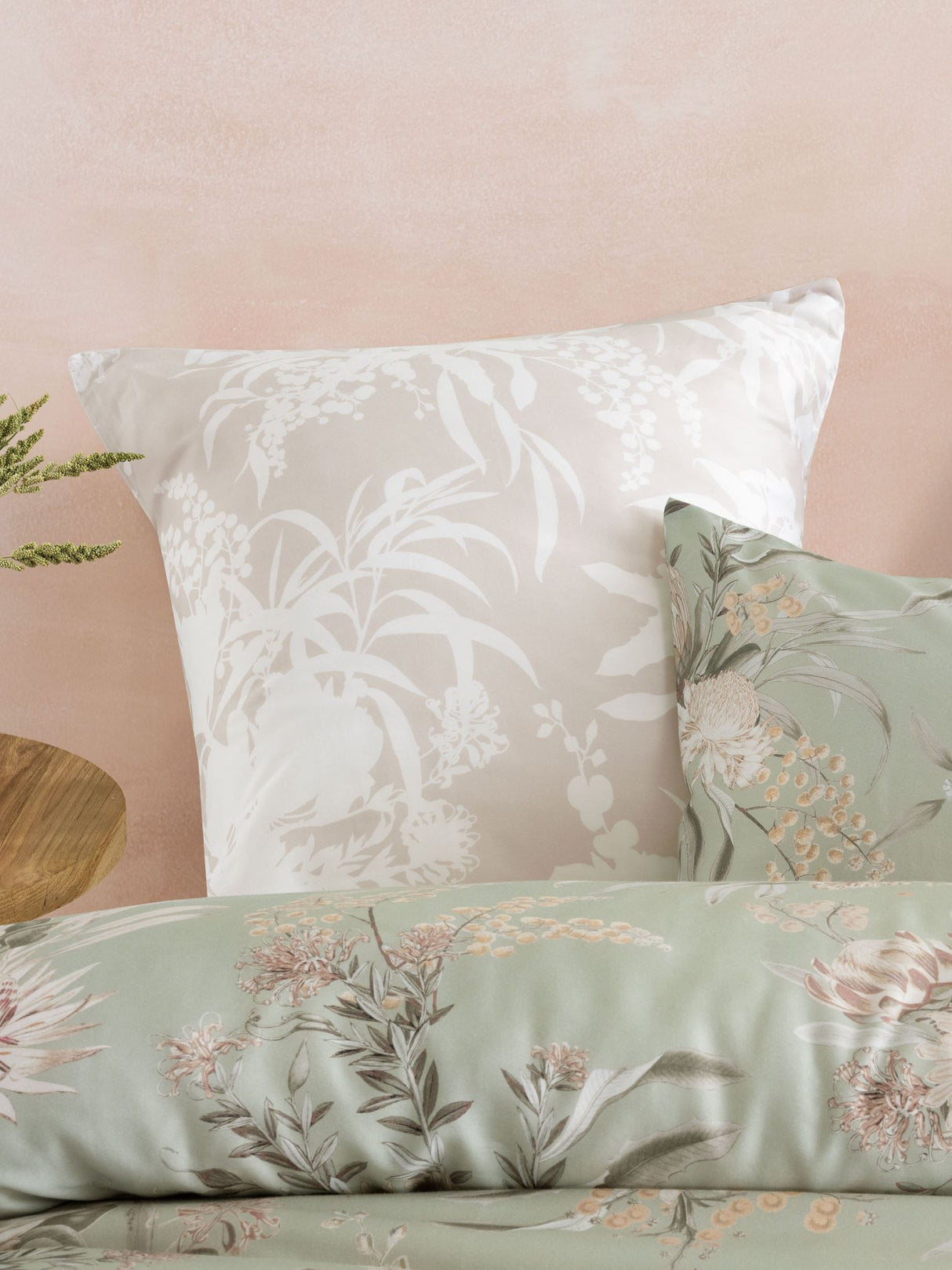Nella Duvet Cover Set by Savona - Super King - Sage