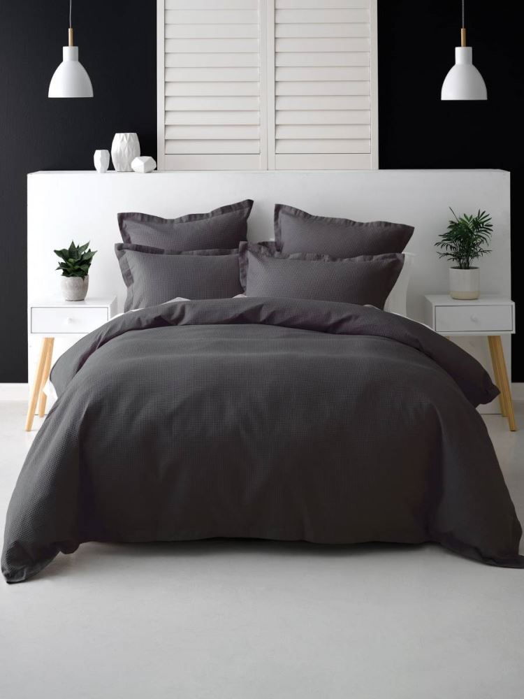 Single Duvet Set - Nova Charcoal - Savona