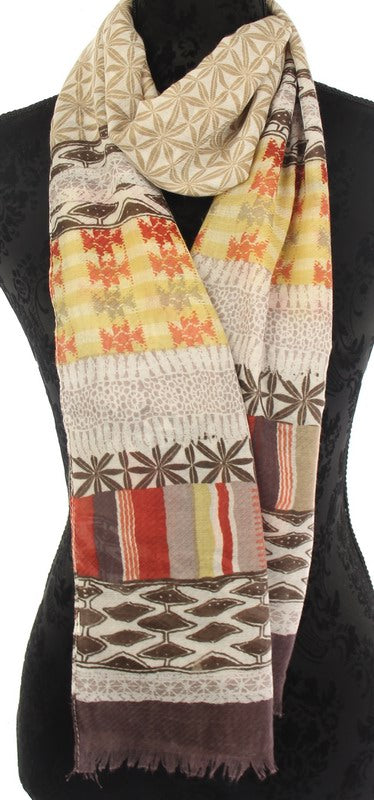 Scarf - Geometric Layers Red