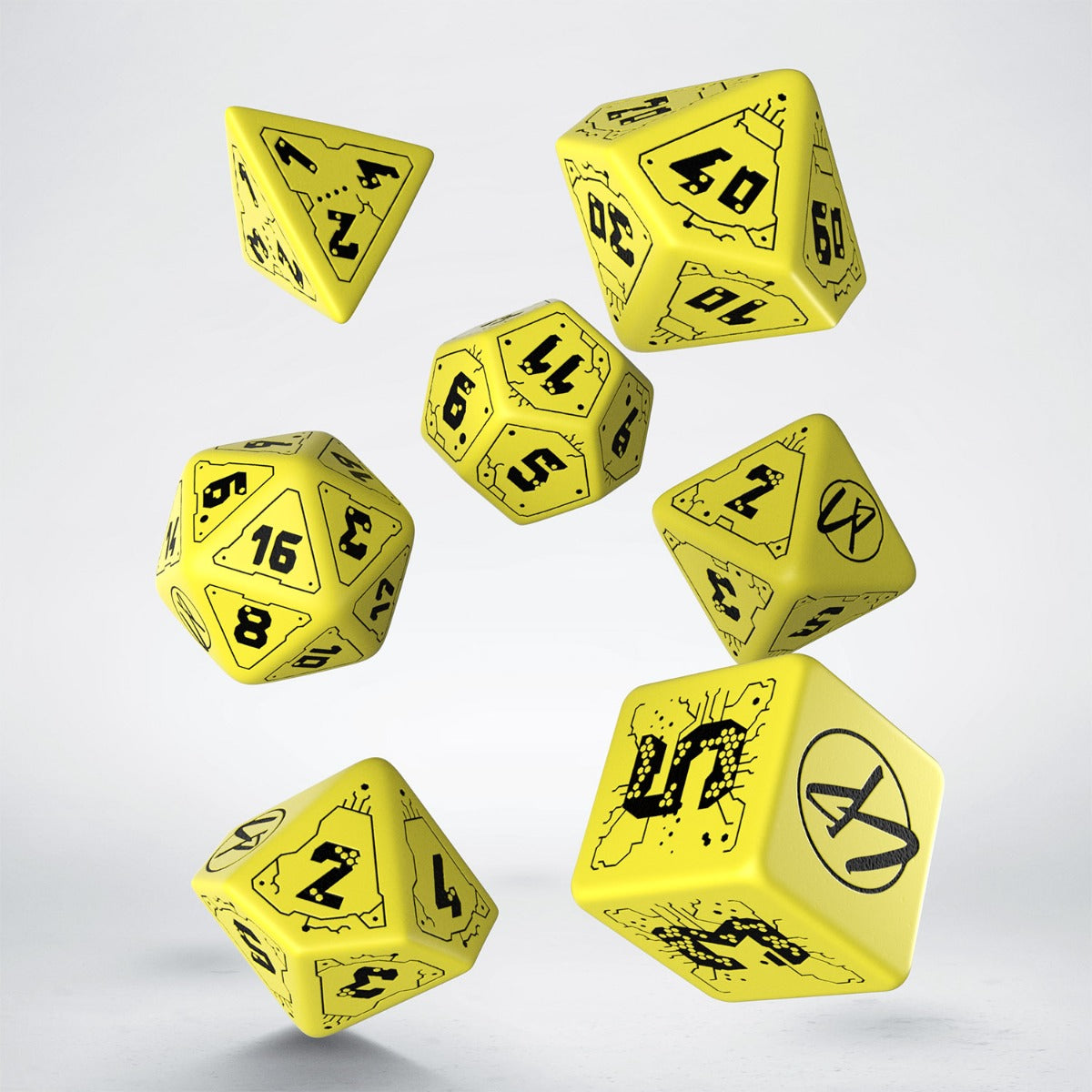 Q Workshop - Cyberpunk Red Dice Set: Danger Zone Dice Set 7