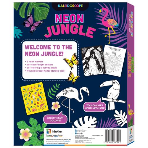 Colouring Kit Neon Jungle - Kaleidoscope