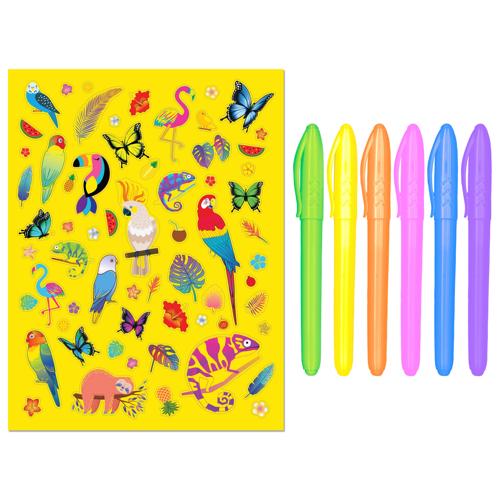 Colouring Kit Neon Jungle - Kaleidoscope
