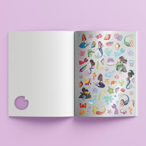 Sticker Colouring Mermaid Tales - Kaleidoscope