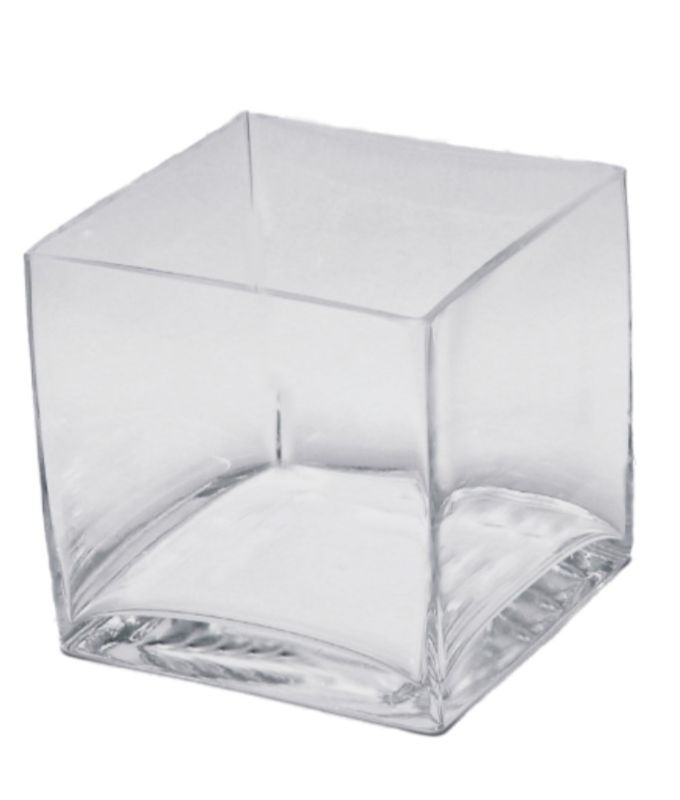 Glass Cube Vase - 15cm (Set of 12)
