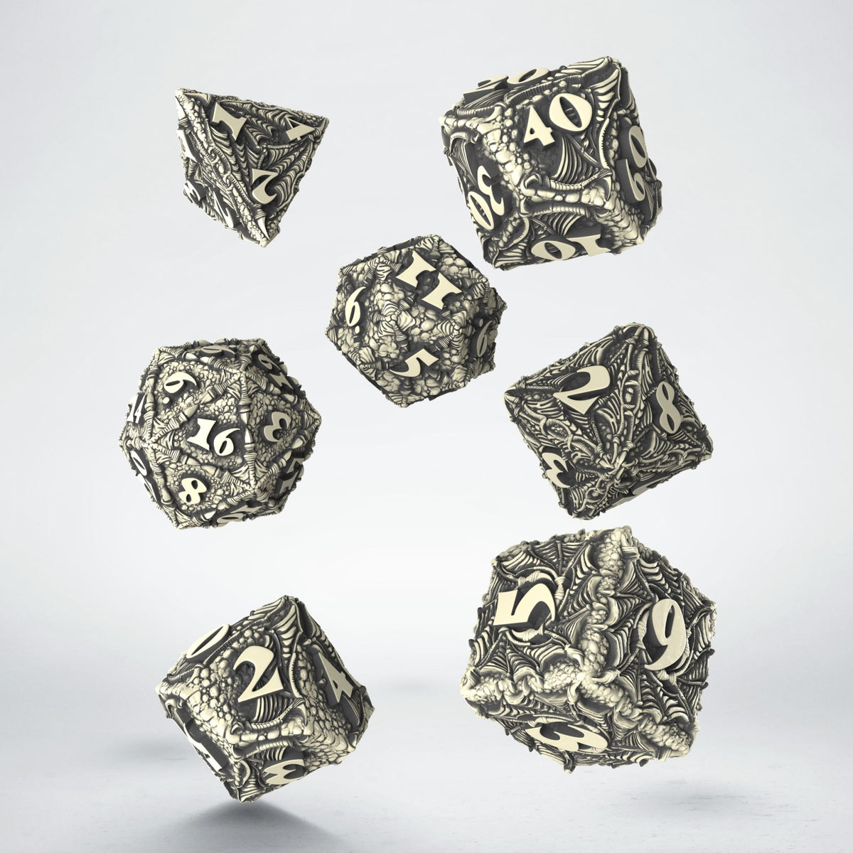 Q Workshop - Dracopolis - The Scandinavian Blackfang Dice Set 7