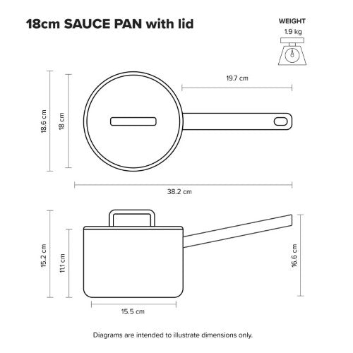 Stainless Steel Saucepan Set Scanpan Elektra 3 Piece 16cm 18cm 20cm
