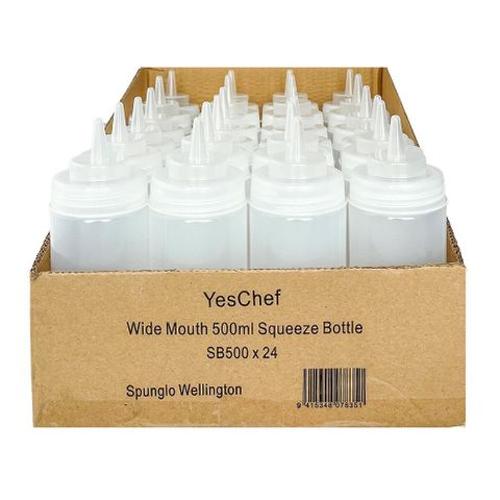 Sauce Squeeze Bottle 500ml Wide Mouth (Pack of 24)