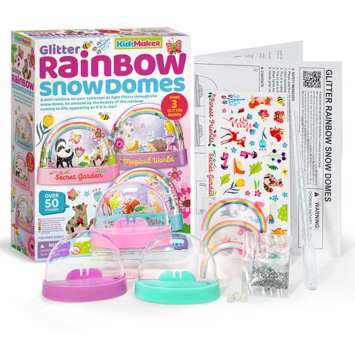 Glitter Rainbow Snow Domes